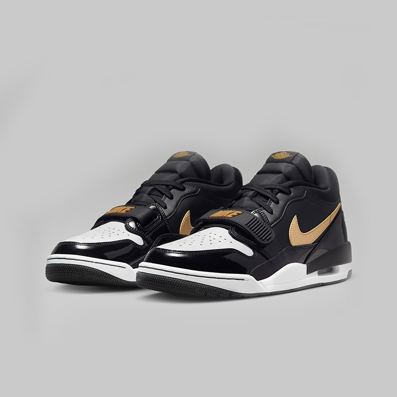 耐克jordan legacy 312 low 低帮 复古篮球鞋 男款 黑金 cd7069-071