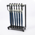 翌嘉YJ4122847 雨伞架大容量伞架商用酒店铁艺含锁雨伞收纳架 加高款6头含6把伞