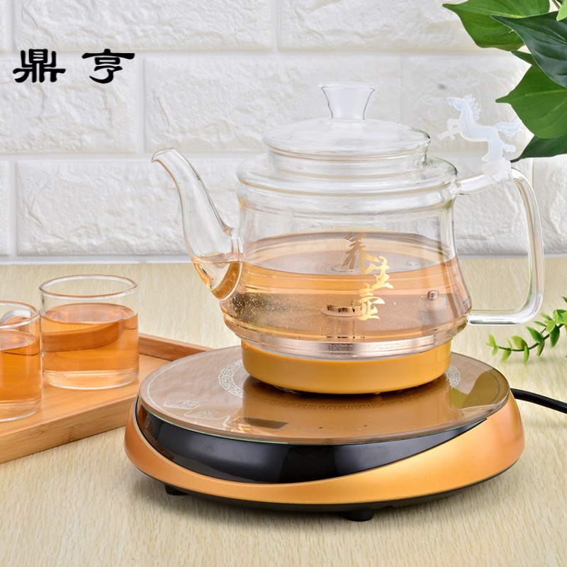 鼎亨一键底部自动上水电热水壶玻璃茶具套装煮水烧水电茶壶抽水加