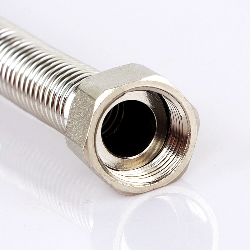 闪电客304不锈钢波纹管热水器水管软管冷热进水管加厚防爆家用4分