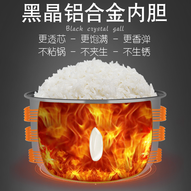 电饭煲饭锅家用1小型2人老式3迷你4-5升多功能普通单人宿舍|白色普通款5升(配铝合金加厚胆)