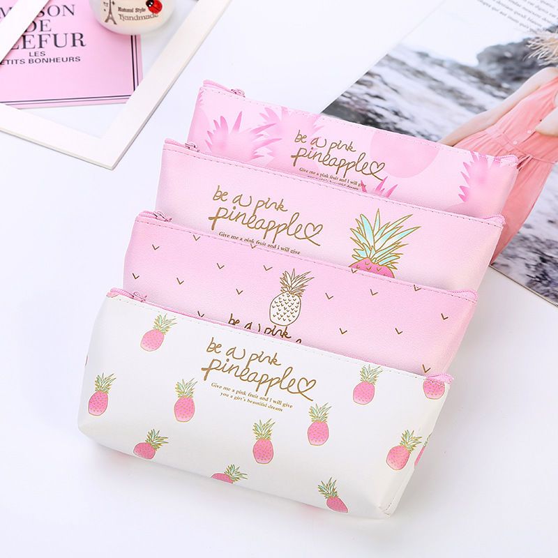 笔袋女生韩版ins少女心文具盒初中生学习用品同款笔袋铅笔盒龟背叶