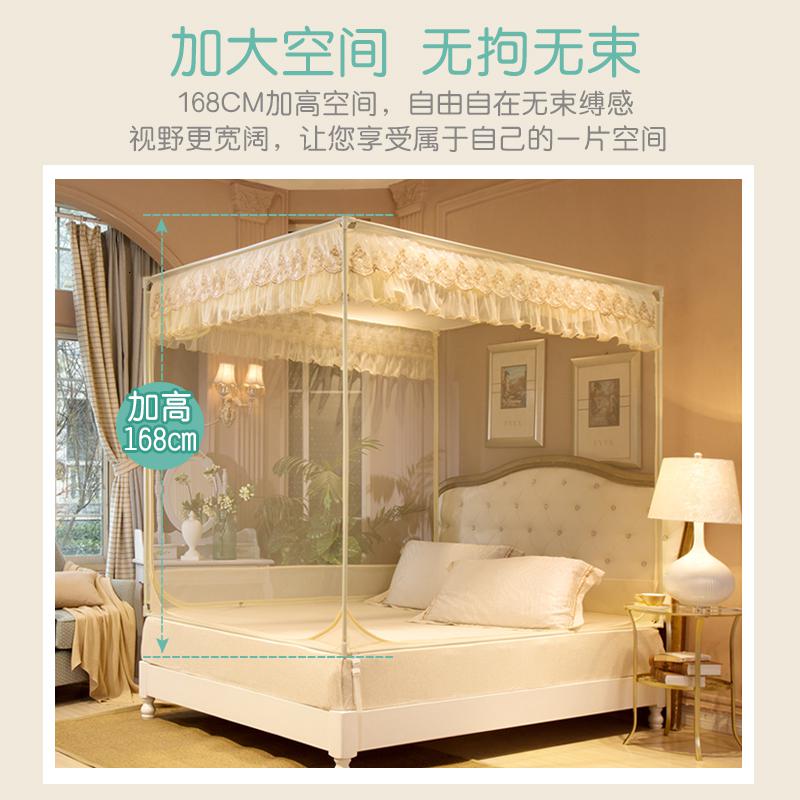 新款拉链公主风蚊帐家用1.8m床2米儿童防摔防床加厚1.5m蒙古包_380高清大图