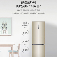 海尔(Haier)217升三门冰箱 双变频一级能效 全温区变温 DEO净味保鲜 家用租房冰箱 BCD-217WDVLU1