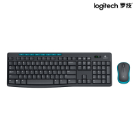 罗技 MK275 无线键盘鼠标套装 USB接收器 黑蓝色