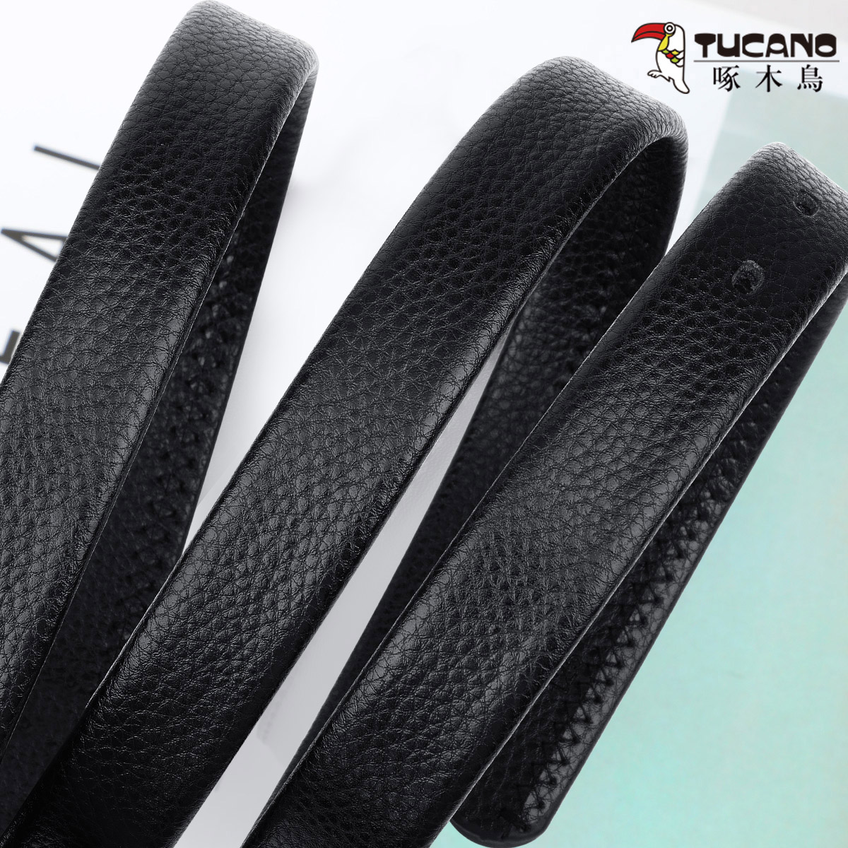 啄木鸟皮带女士真皮纯牛皮腰带女式百搭装饰时尚百搭软裤带潮i软式高清大图