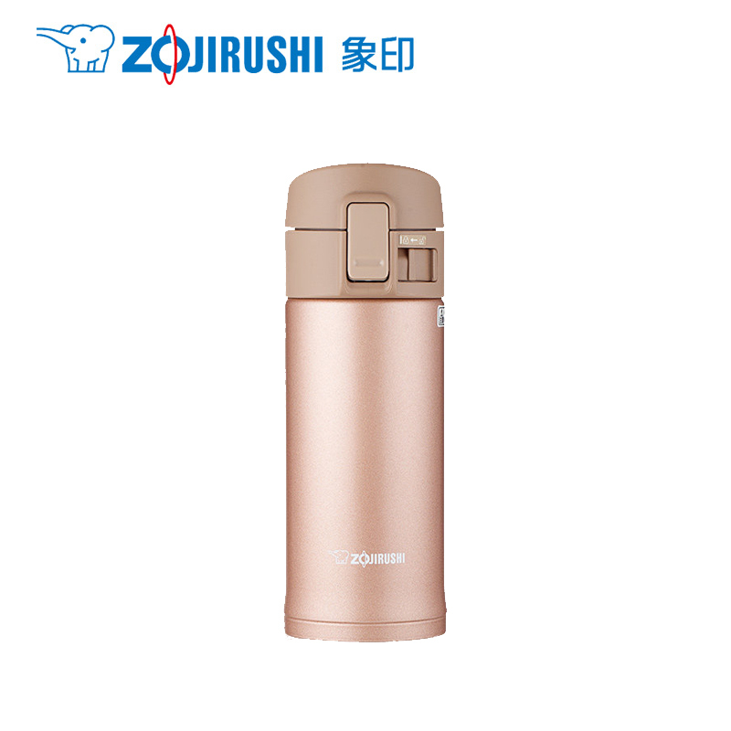 象印(ZOJIRUSHI)保温杯SM-KC36-NM 360ml 一键开启男女士304不锈钢水杯便携真空保冷杯 香槟金