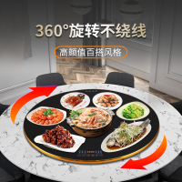 帅人MD8800Z家用圆形80*80cm旋转暖菜板饭菜保温板多功能触控热菜板智能保温菜板 暖菜宝保温餐桌加热板热菜神器