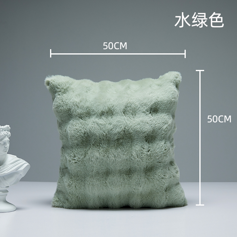 天作之合北欧简约风AA版600克皮草绒抱枕50×50cm含芯托斯卡纳