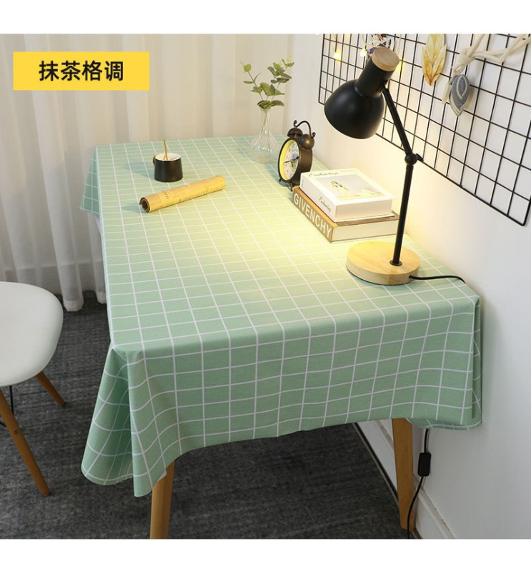 PVC桌布 防水防油桌布 格子桌布90*150cm高清大图