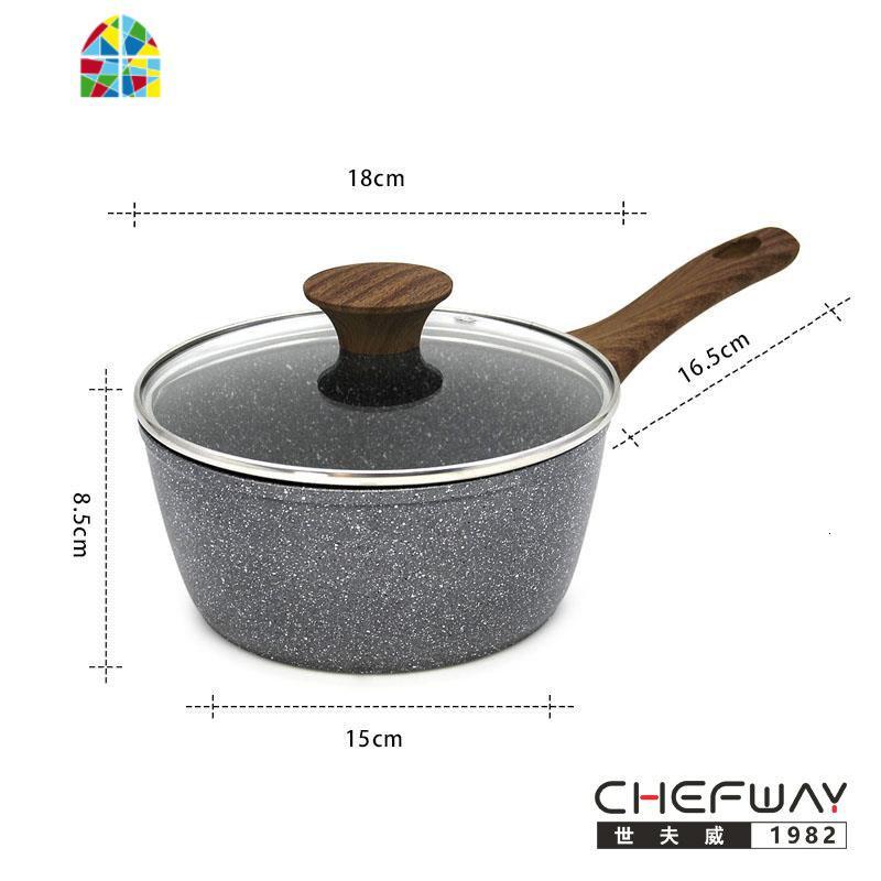 韩国奶锅婴儿宝宝锅辅食锅家用不粘锅热牛奶小汤锅 FENGHOU 日式18cm[麦饭石奶锅]----燃气灶电磁炉图片