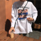 长袖t恤女2021春秋韩版ins学生宽松bf网红mschf白色泫雅风上衣服