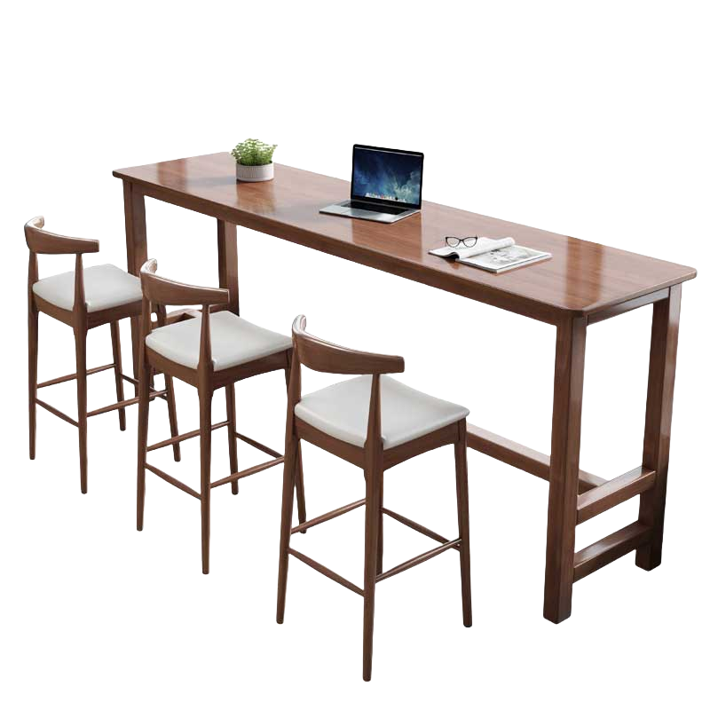 铭思达办公桌吧台桌一桌三椅可定制套高清大图