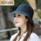 MOXUAN遮阳帽子女夏天碎花盆帽渔夫帽春秋季出游防晒太阳帽时尚百搭遮脸