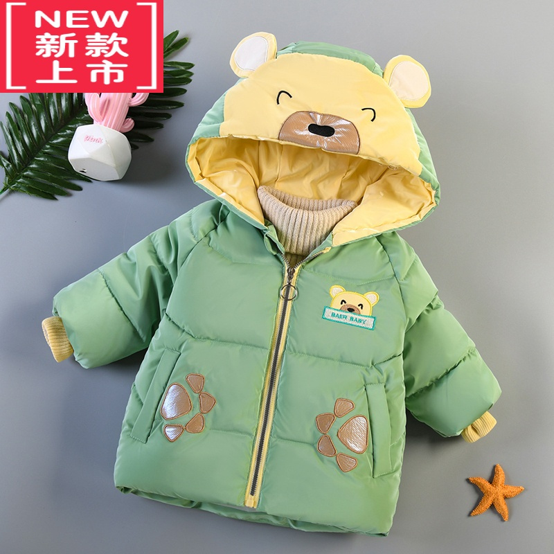 可莉允0-1-2-3岁小男孩子加厚羽绒棉衣一两周岁半宝宝冬天保暖棉袄棉服4
