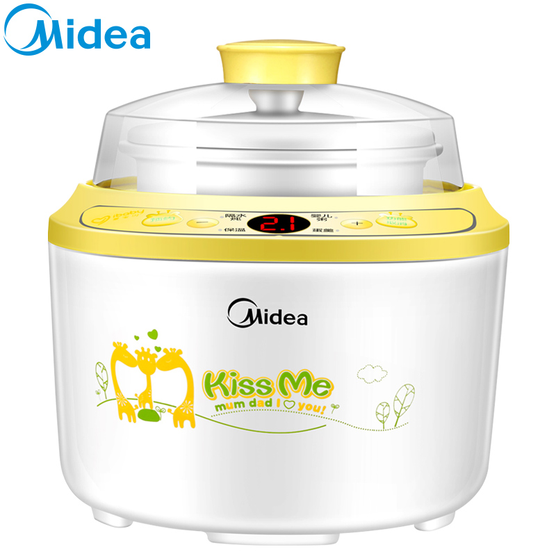 美的（Midea） 电炖锅 WBZS101MY 婴儿辅食功能 优质白瓷内胆 智能预约 隔水精炖电炖盅煲汤锅燕窝炖盅