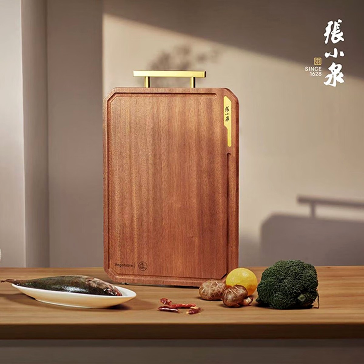 张小泉乌金系列实木砧板 大号高清大图