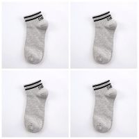 灰色4双 袜子女短袜浅口夏季女士袜子韩版棉质秋季春夏网红中筒船袜ins潮