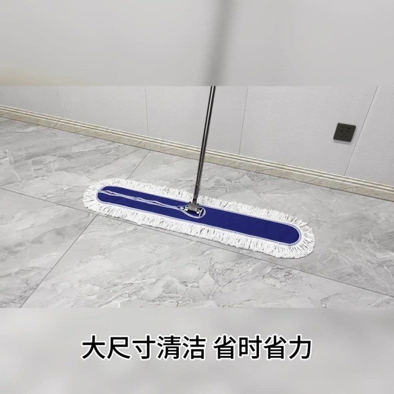 优橙平板拖把大号尘推替换布酒店工厂家用大拖把平拖棉线地拖110CM排拖除尘尘推 (仅发替换布)布头 3条起订图片