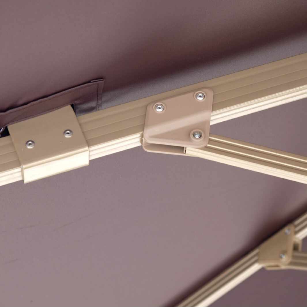 鑫金虎 土豪金户外遮阳伞庭院伞可调节大型罗马伞方形2.5m高清大图