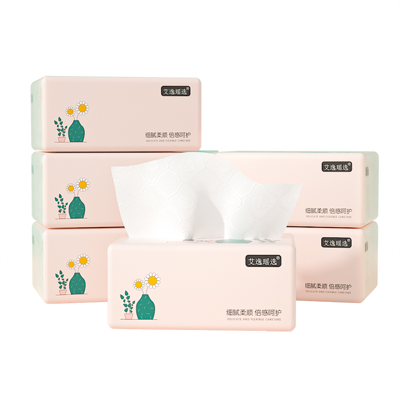 艾逸瑶选 原生木浆粉色生活200张6包软纸抽 170mmX120mm(四层) AYYX008-6高清大图