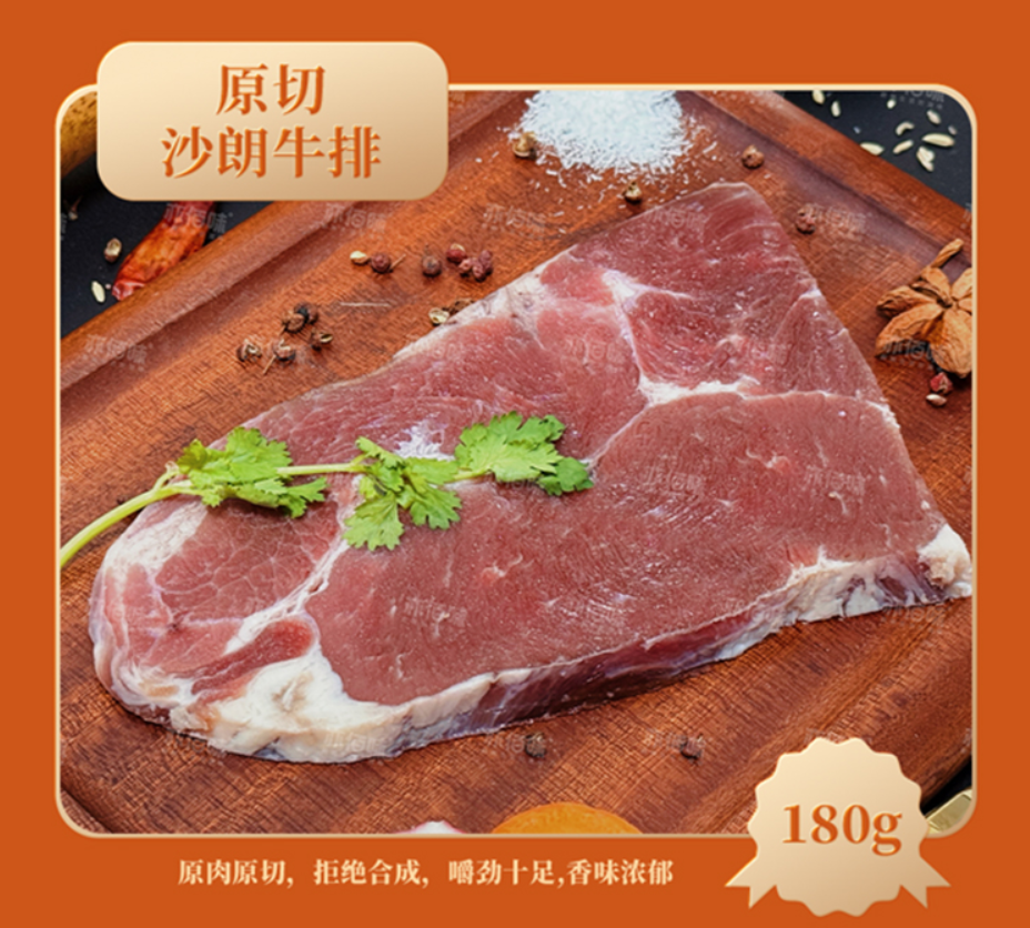 亦佰味佑晨光-牛排礼盒B款1400g高清大图