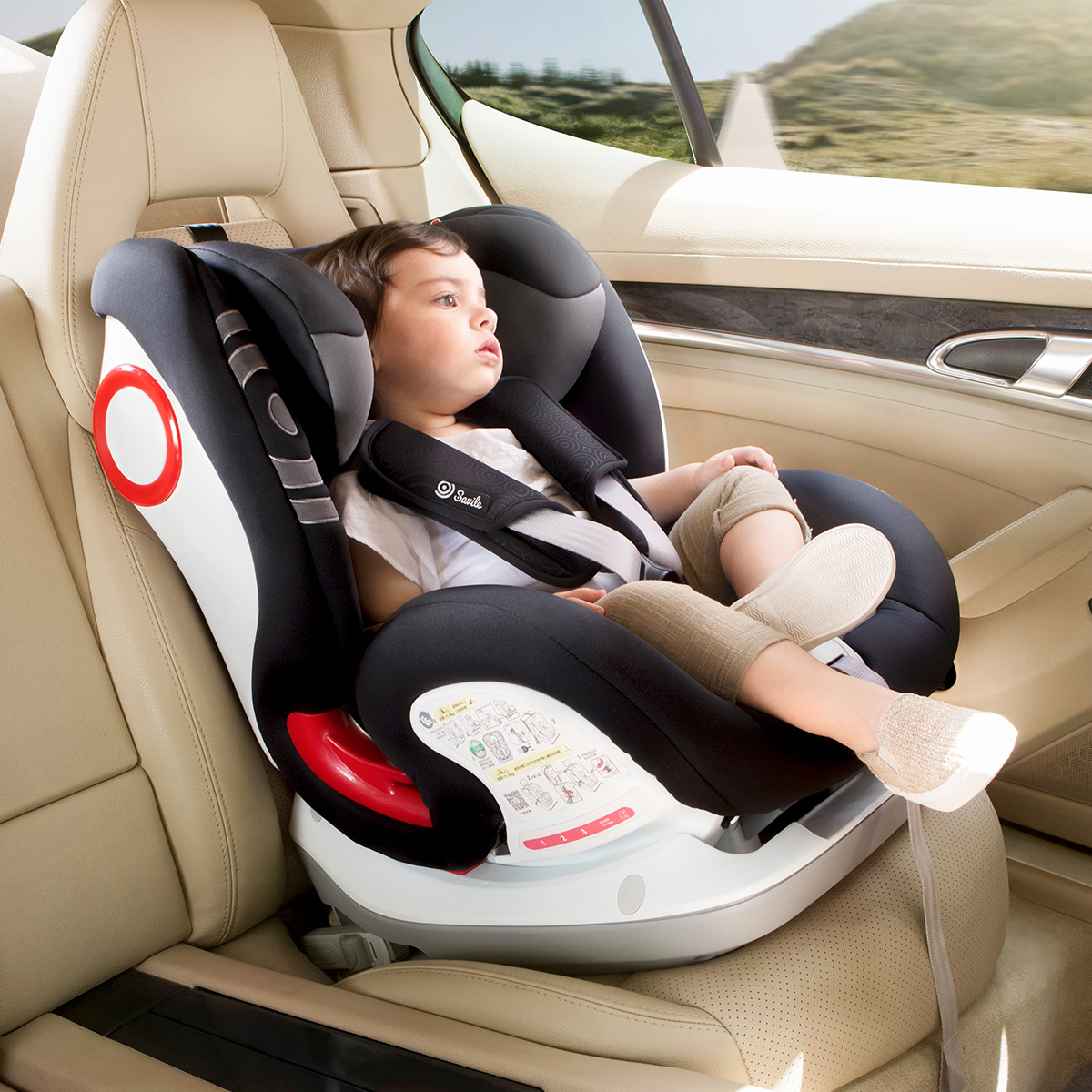 savile猫头鹰儿童安全座椅卢娜loony 9个月-12岁 9kg-36kg isofix接口