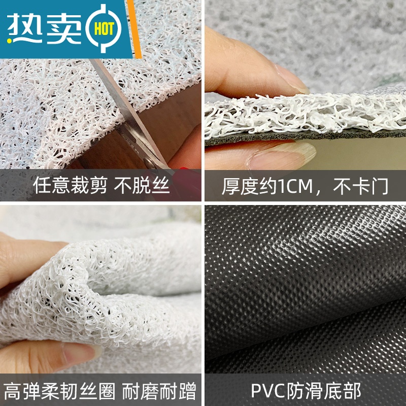 XIANCAI丝圈入户门地垫侘寂风户外进门防滑脚垫日式家用门厅门口玄关地毯高清大图