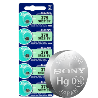 SONY索尼1.55V纽扣电池SR521SW 石英手表卡西欧浪琴玩具 5粒