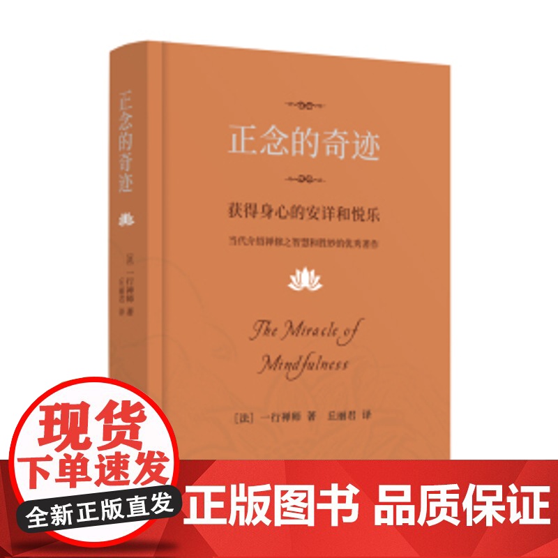 【樊登】2024新版 正念的奇迹 一行禅师 是现代的佛教禅宗诗人 人生哲学心理学舍得放下 湖南文艺出版社