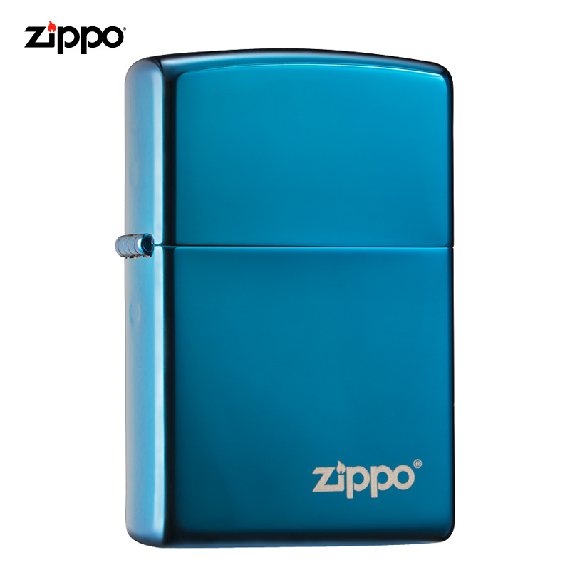 之宝(Zippo)打火机 蓝宝商标 PVD浸染彩印20446ZL 煤油防风火机-新机无油