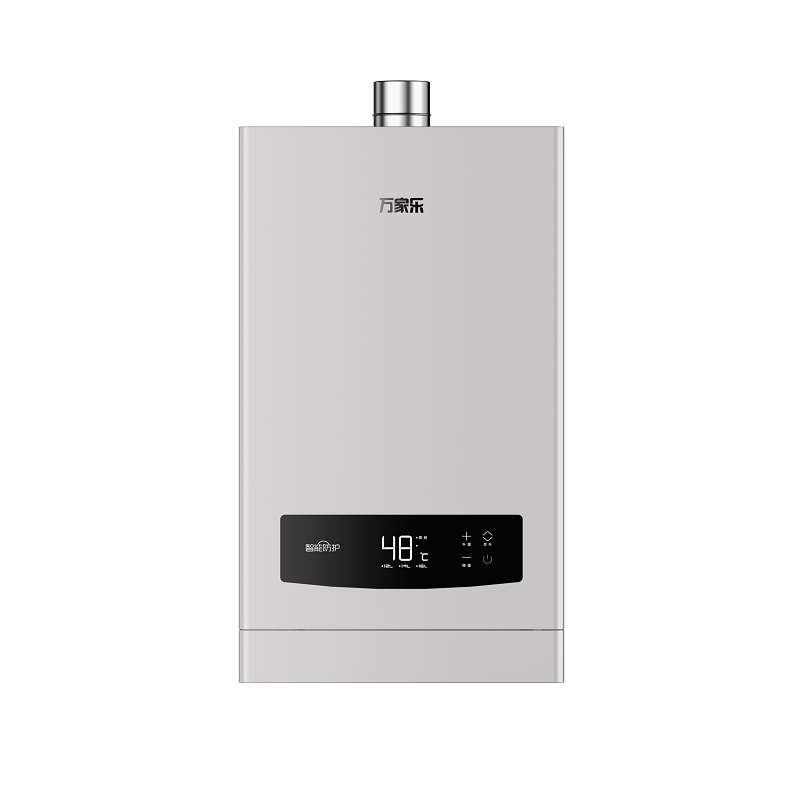 万家乐JSQ24-12N1*20Y 液化气恒温热水器三档变升; 无氧铜抑菌水箱; 断电记忆高温锁;低水压启动