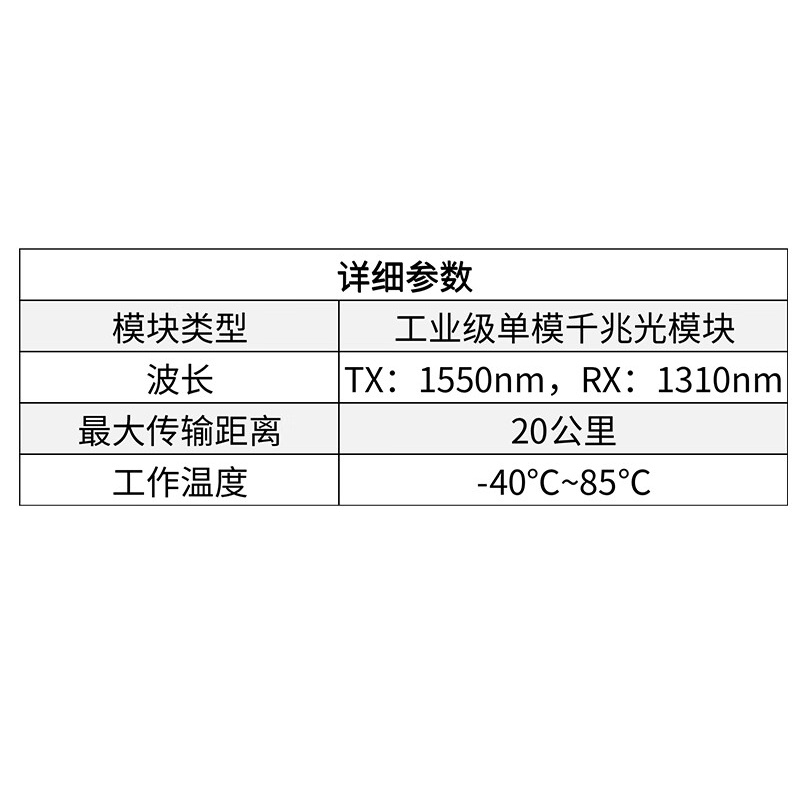 锐捷工业级交换机光模块 千兆单模双纤高清大图
