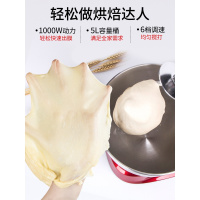 [精选]志高 电动打蛋器台式厨师机家用多功能和面机奶油小型揉面机商用 红色+榨汁碎肉配件