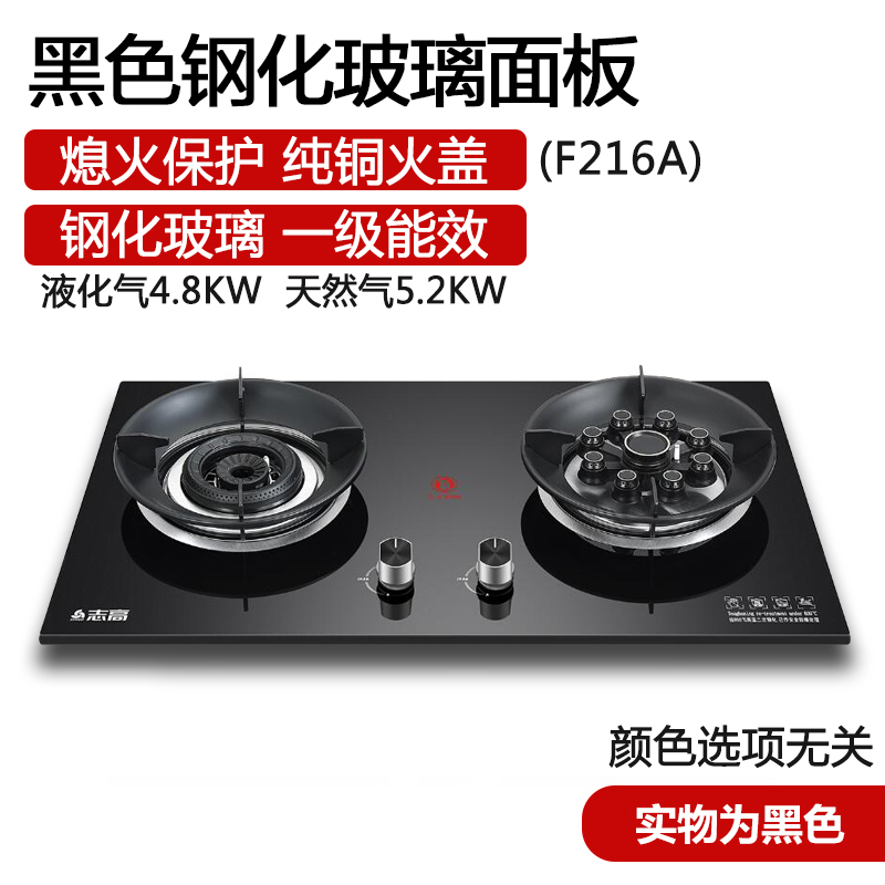 志高(CHIGO)F817+F216A顶侧双吸式自动清洗家用双电机抽烟机燃气灶具烟灶套餐(液化气)