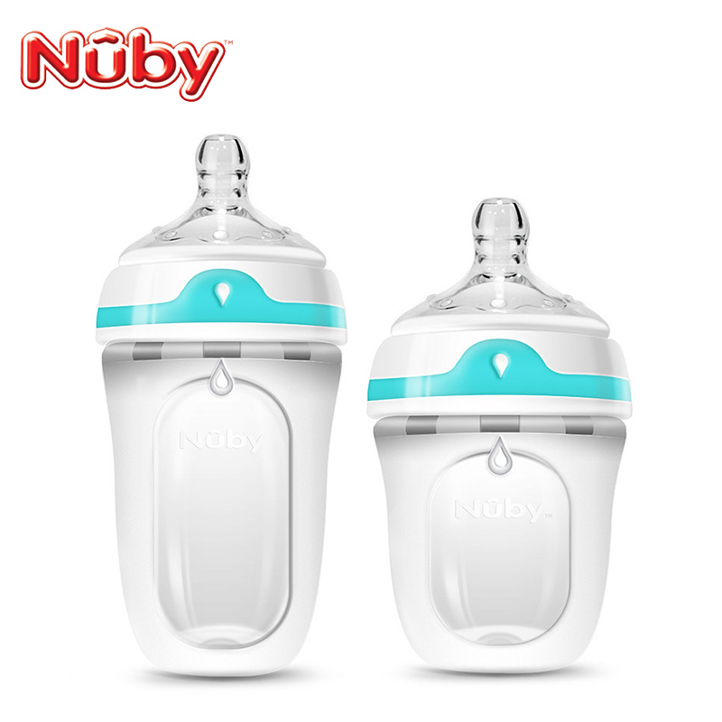 努比(Nuby)硅胶奶瓶套装新生儿硅胶奶瓶150ml+新生儿硅胶奶瓶250ml