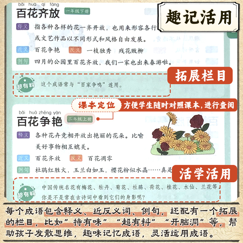 4本套]高频成语+古诗词+文言文+文学常识 小学通用 [正版]新版8分钟高频成语积累大全训练词典小学生版中华现代汉语字典高清大图