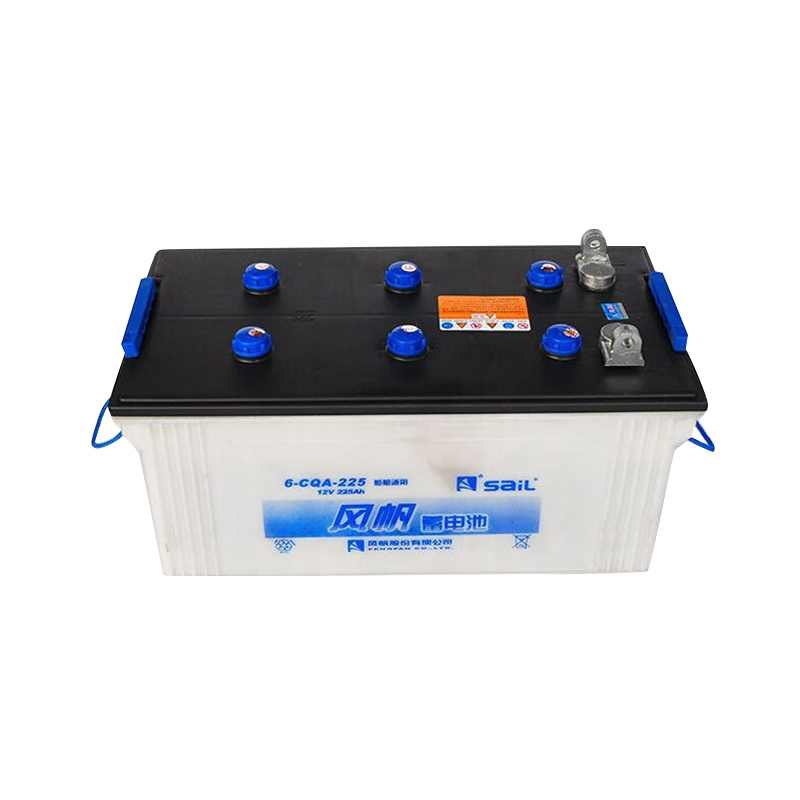 风帆 蓄电池 6-CQA-225 12V 225AH 适配船舶 游轮 工程机械 发电机 (不含电解液 圆头或扁头)高清大图
