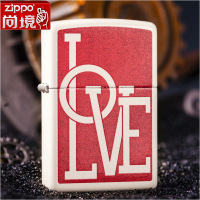 原装zippo打火机zippo正版 白色哑漆LOVE 29085 zppo 正版刻字美国原装 版