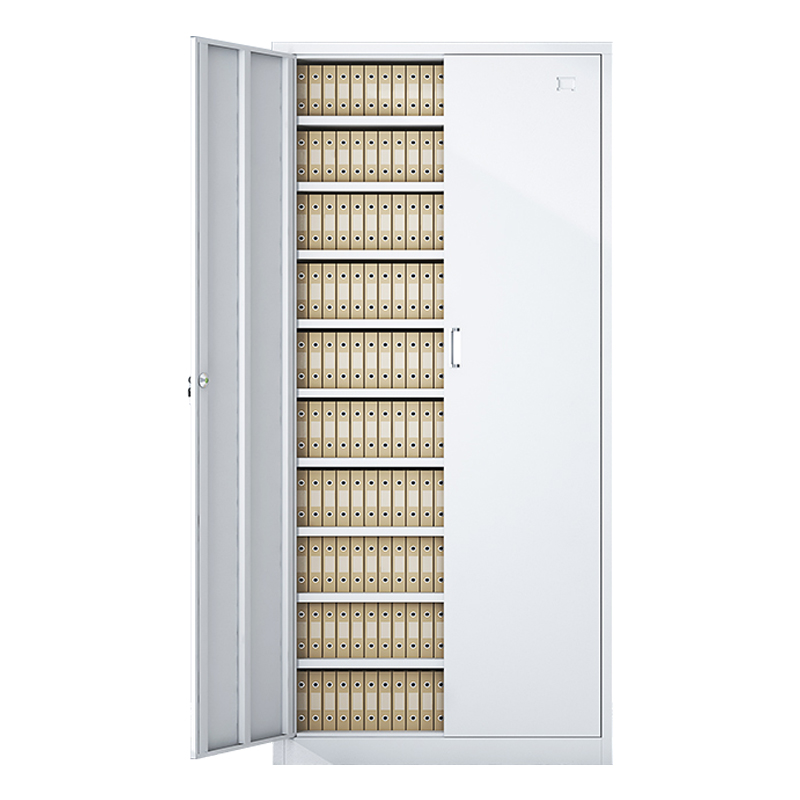 缑氏收纳柜财务档案柜资料柜加厚文件柜办公室带锁铁皮柜凭证柜十层高清大图