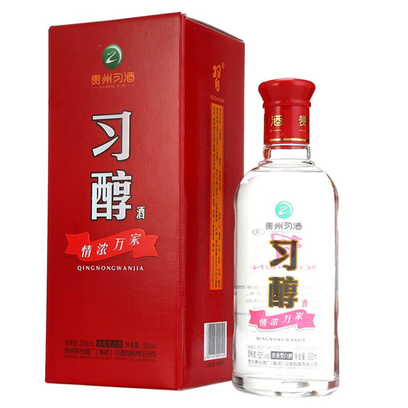 茅台集团贵州习酒 习醇·情浓万家52度单瓶装500ml 浓香型習酒(XI LIQUOR)(新老包装随机发货)