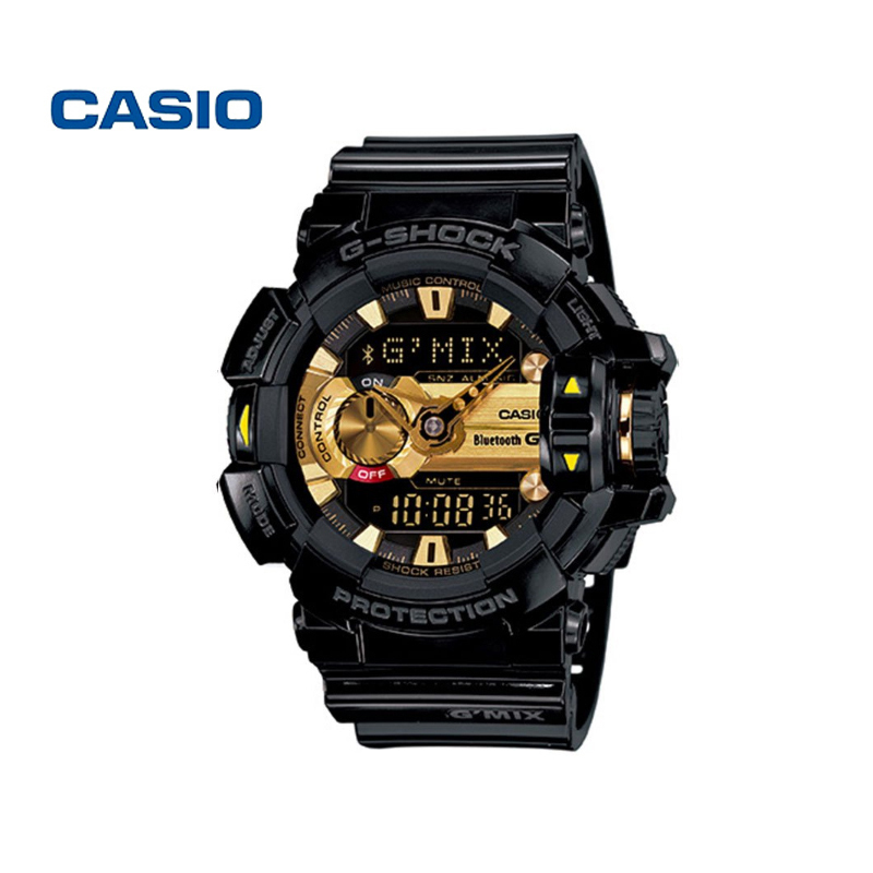 卡西欧(CASIO) G-SHOCK YOUTH2019男士运动时尚日本电子表 黑金色 GBA-400-1A9高清大图