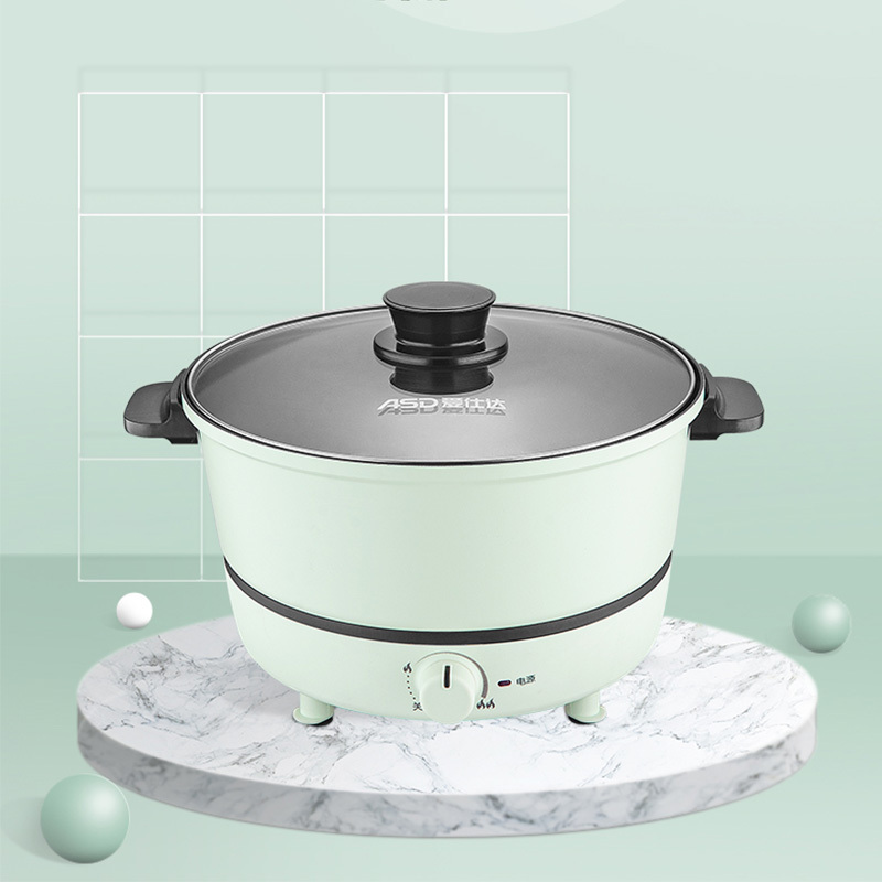 爱仕达(ASD)-F 趣嗨锅系列电火锅 多功能家用电火锅料理锅一体炉灶3L 绿色 AH-Y12J901高清大图