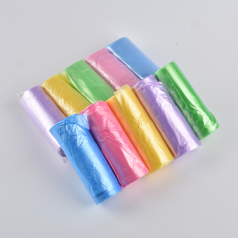 彩色手提背心式加厚垃圾袋厨房垃圾分类清洁实惠装塑料袋特价清仓 手提试用款 常规的45*60cm 常规
