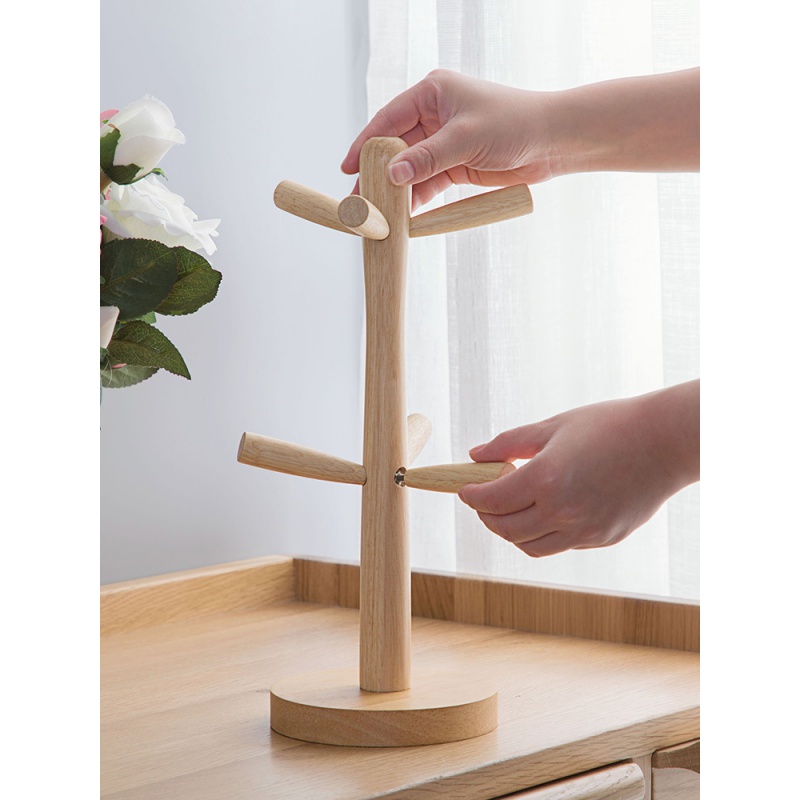 木质沥水杯架家用杯子置物架 杯子架收纳架水杯架子水杯架高清大图