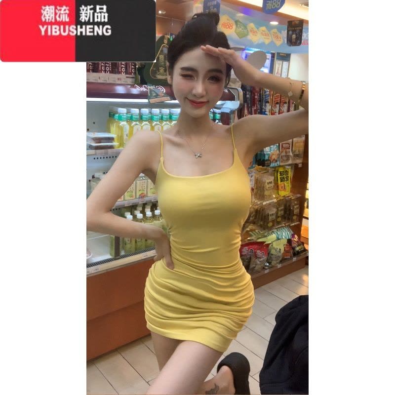YIBUSHENG性感辣妹吊带连衣裙女季新款小个子修身显瘦包臀裙纯欲短裙子图片