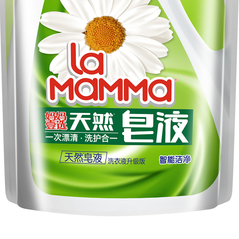 妈妈壹选天然皂液(智能洁净洗衣液)三袋装机洗500g*3 威露士出品