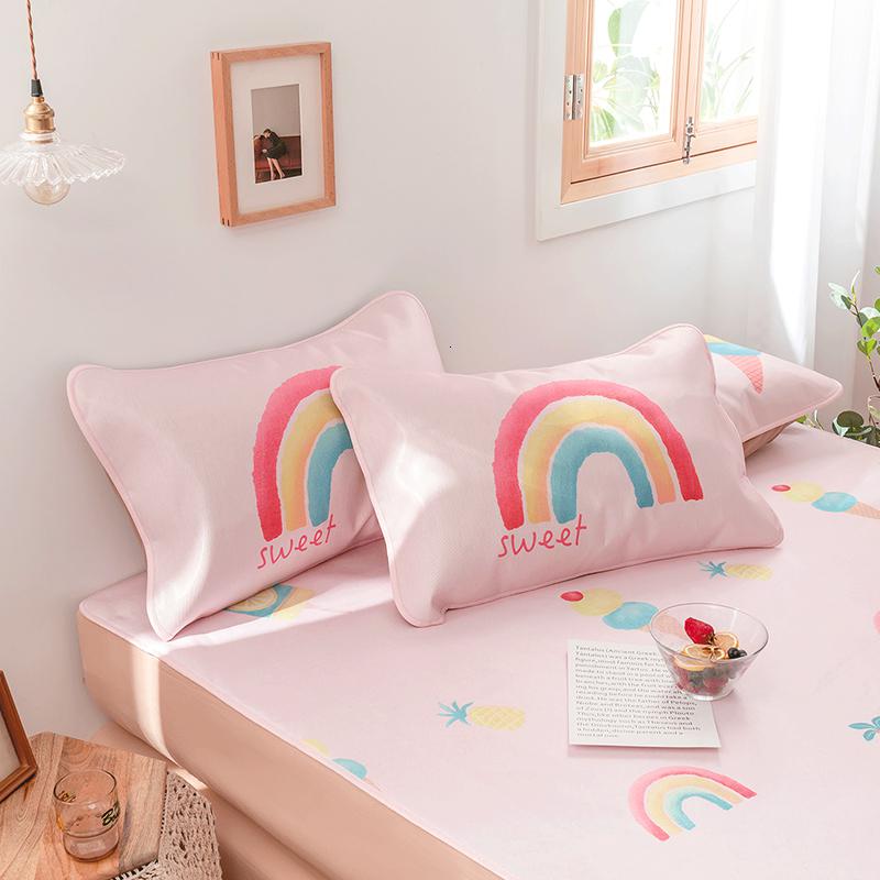 美帮汇凉席风冰丝席三件套1.5米1.8m夏凉席子空调席可折叠凉席高清大图