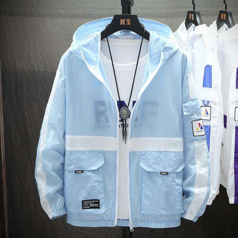 男士防晒衣超薄透气外套轻薄款帅气夏季冰丝潮牌青少年潮流防晒服906