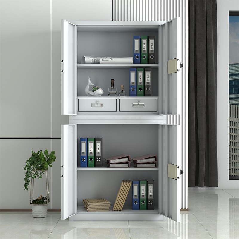 臻远 ZY5121138文件柜档案资料柜钢制密码锁加厚 分双节智能密码锁高清大图